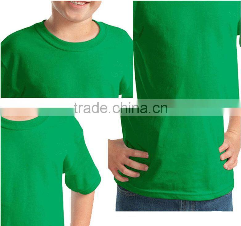 Soft and Breathable Custom 100 Combed Organic Blank Plain Kids T-shirt