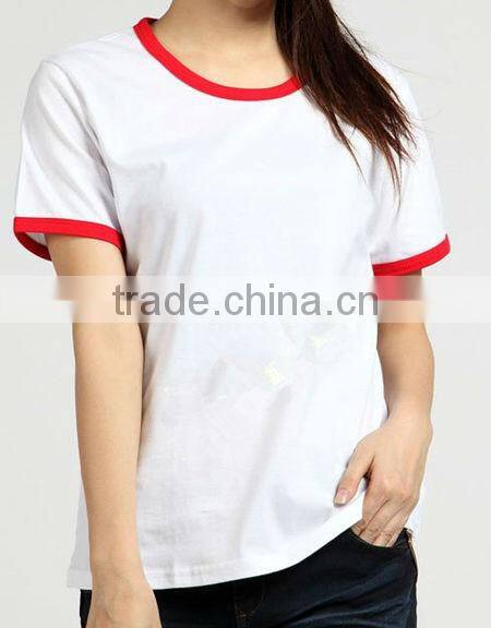 fashion white lady t-shirts with custom logo print