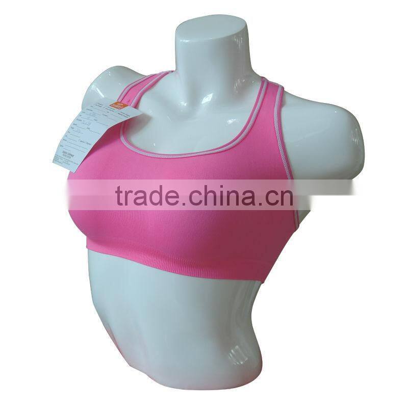 Top quality seamless woman underwear bra top wireless fitness ladies sport bra