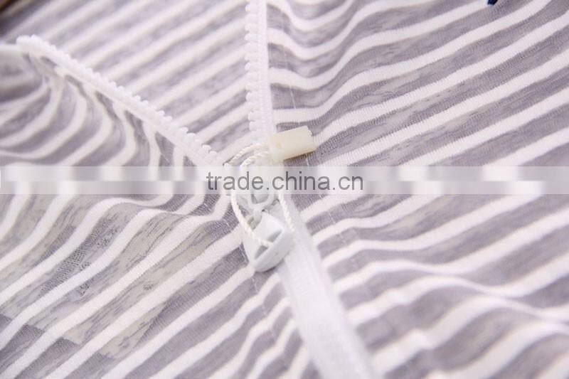 2016 Unique Air-conditioned Shirt Unisex Stripe Sunscreen Clothing Kids Spring Zipper Coat