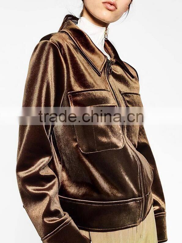 Runwaylover EY1028C Hot Sale 2016 Women Fashion Pure Color Jacket Coats