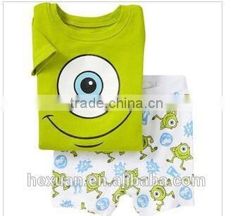 new style wholesale Printed 100% Cotton Baby Pajamas
