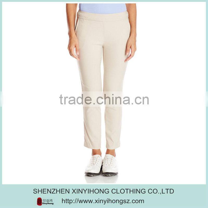 polyester with spandex ladies golf pants /slim fit golf trousers