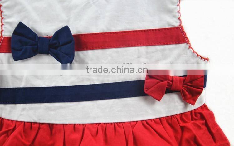 latest baby cotton frocks designs sleevess tiered bow kids dress