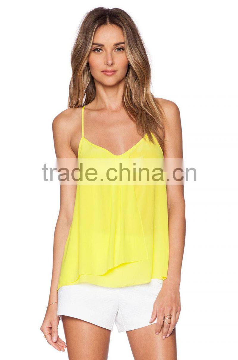 low cut tank tops 100% silk