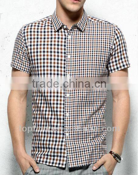 latest new design cotton plaids men shirts shirt manufacturer in China