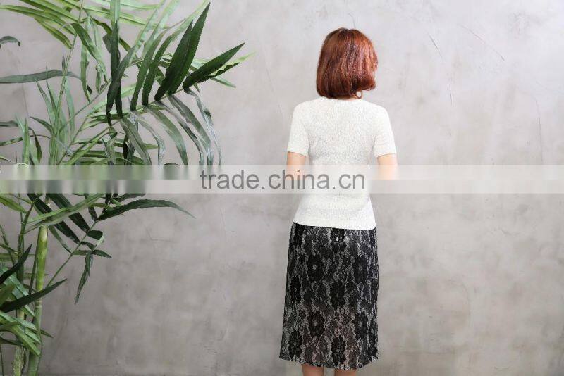 2017 New Arrivals Round neck plain white t shirts for women