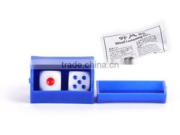 Magic Tricks Gimmick Flash small two magic dice wind listening dice