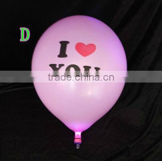 Wholesale LED Light latex Flashing balloon Party Decoration Valentine's day Gifts