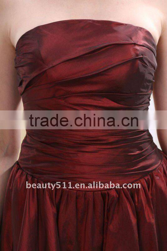 Astergarden Taffeta Knee Length Whole Sale Short Bridesmaid Dress D0007