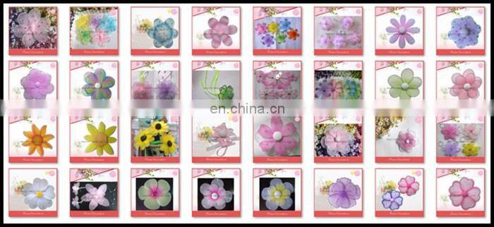White nylon net flower for wedding decoration