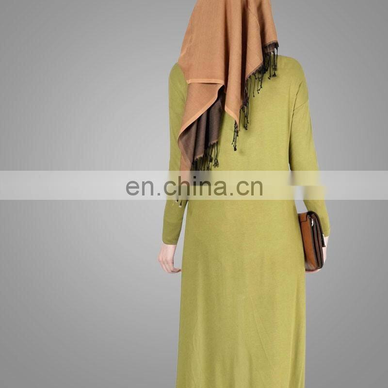 Latest Beautiful Top Adults Age Group And OEM Supply Type Fancy Islamic Clothes High -low Long Puff Knit Girls Tunic /Blouse