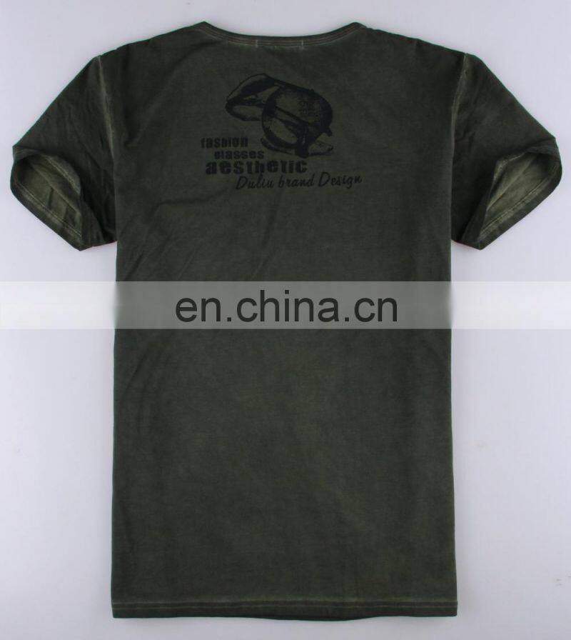 OEM fashion designed garment dyed t-shirt