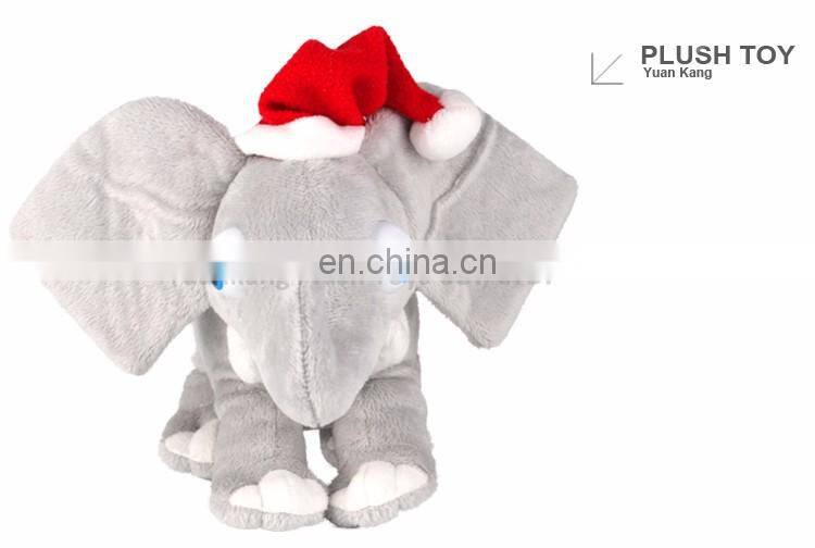 Wholesale christmas stuffed lovely plush elephant toys with big ears