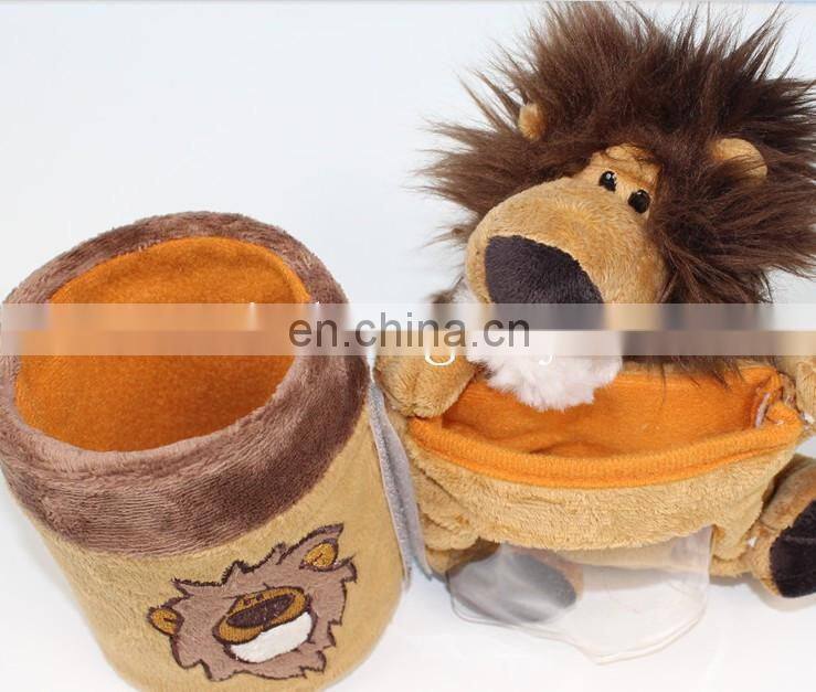 custom high quality pen holder with plush photo frame