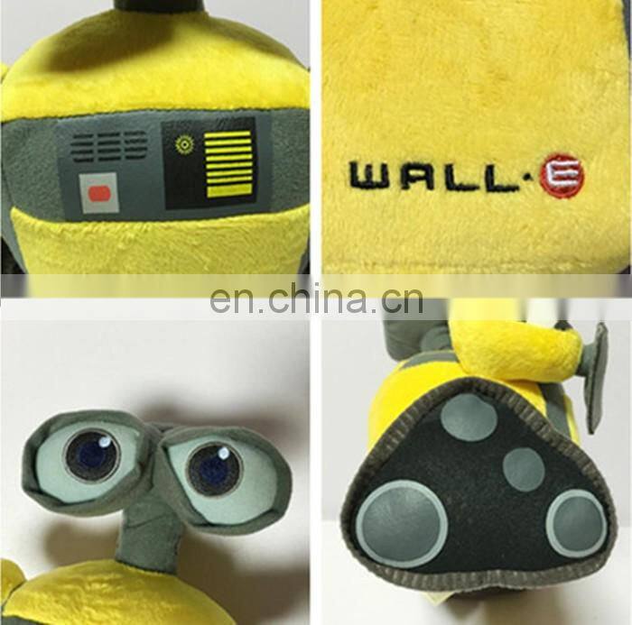cartoon character wall-E plush car toy yellow robot big eyes