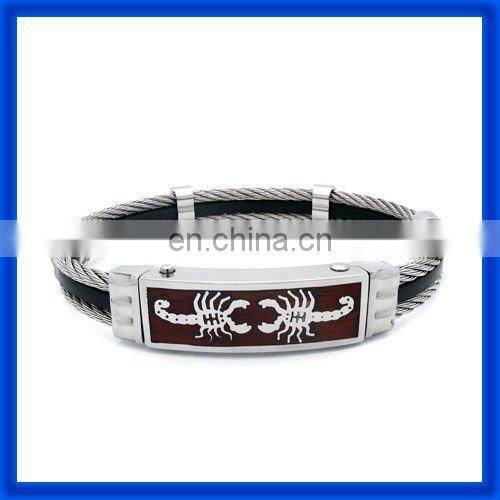 2014 Latest Men's And Women Black Tungsten Bracelet TPSB154 From China Best Factory