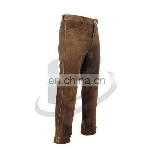 Genuine Suede german traditional full length leather Pant (Munich Garments)