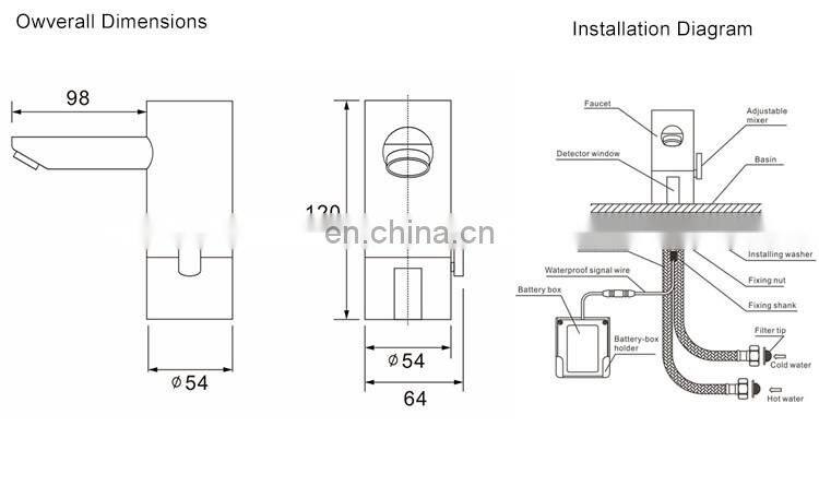 Auto Switch AD Combined Temperature Sensor Basin