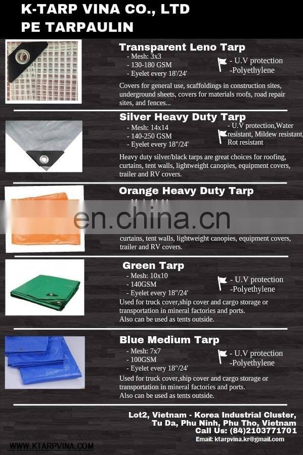 Polyethylene Tarpaulin / PE Tarps Fabric/Canvas/Sheet /Roll for Truck & Boat