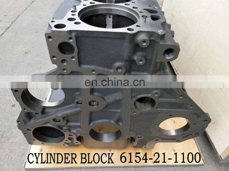 6D125 S6D125 SAA6D125 Engine Cylinder Block for PC400-6 PC400-7 PC450-6 PC450-7 Excavator 6154-21-1100 6151-22-1100 6251-21-1100