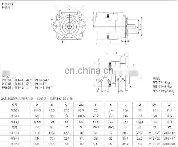 Replace original imported Italian ATOS vane pump PFE-31044 PFE-31028 variable double hydraulic pump