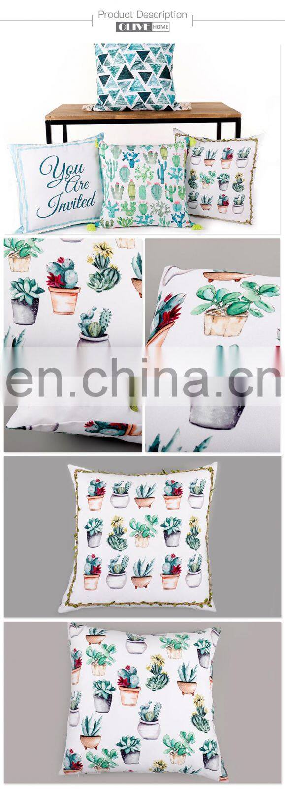 Custom embroidered waterproof egg chair outdoor cushion decorative throw pillow With Straw Lace