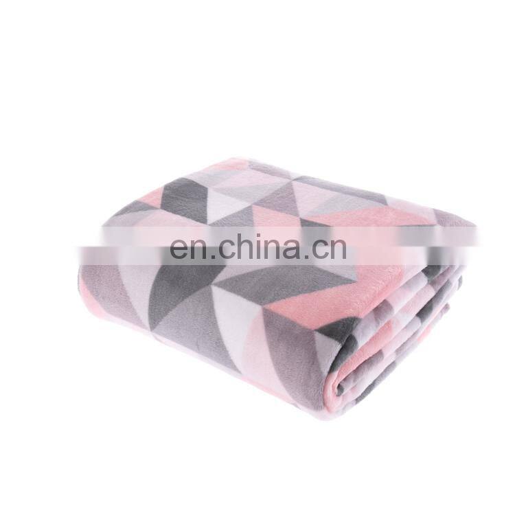 Ready To Ship Factory Price Bulk Wholesale Printed Fleece Cheap Blanket Throw