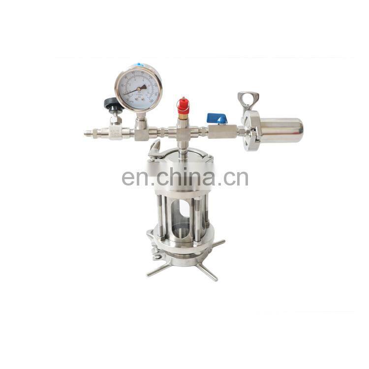3A SS304 Diamond miner chemical cbd oil crystallization reactor with drying chamber ball valve