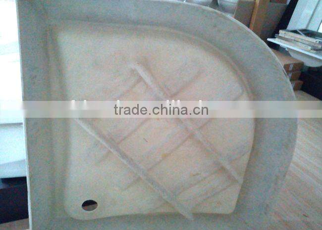 Freestanding White Acrylic Bathroom Portable Irregular Deep Shower Tray