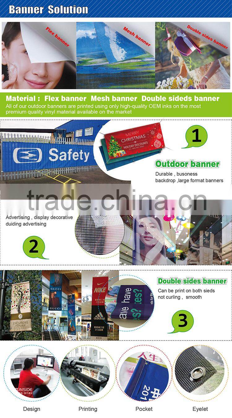 Advertising hanging double sides banners printing service in Shenzhen-D-0614