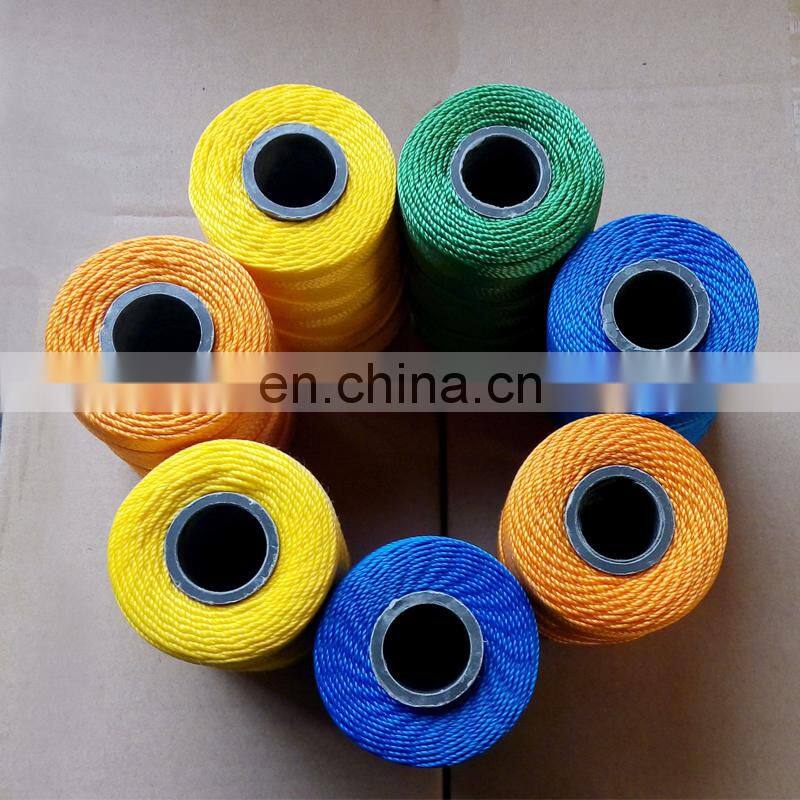 Junchi GOOD QUALITY three ply 210D 24 ply plastic colored spool pp twine