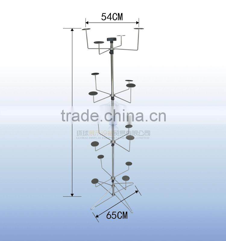 Metal 4 layer hat display rack/hat stand for sale