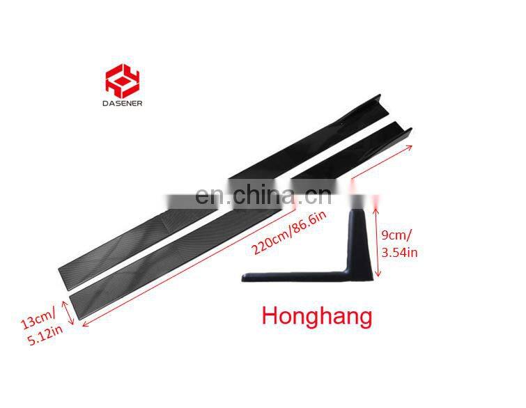 Factory Directly Selling Car Auto Spare Parts Body, Protector New Style Black Glossy Universal Side Skirts Spliter For All Car