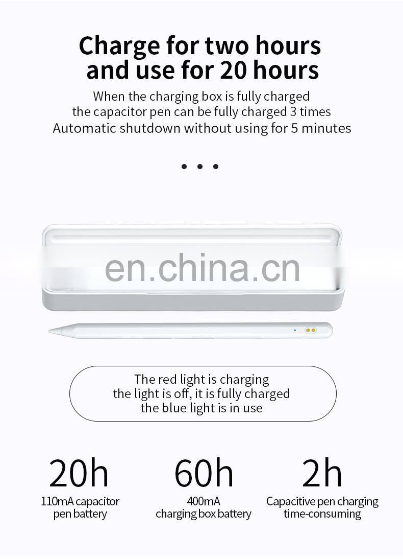 Active tablet stylus pen capacitive for iPad with Tilt Sensitive Magnetic suction charging Compatible with 2018 and later model