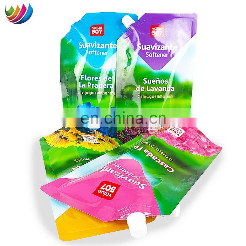 Silver mylar aluminum foil packaging aluminum foil pouch, squeeze liquid drink pouches stand up spout pouch