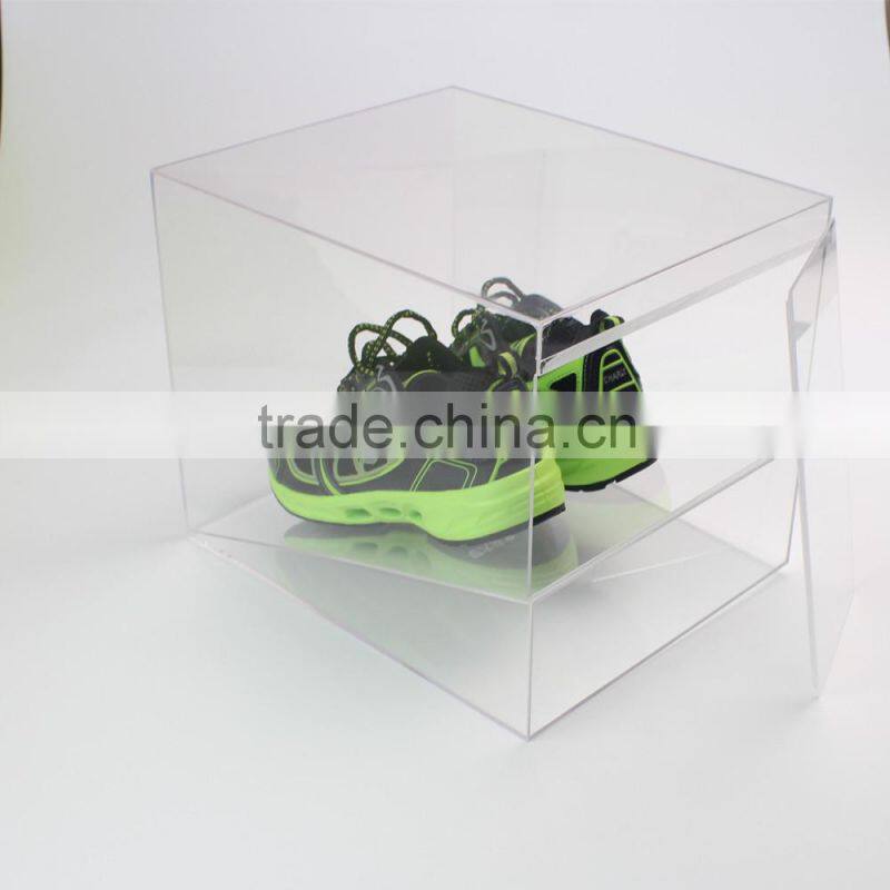 Clear Acrylic Glass Shoe Display Case, acrylic shoe display box