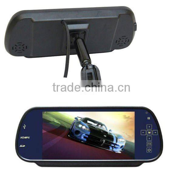 wholesale 7 inch special rearview mirror with Car MP5 player,USB+SD+FM