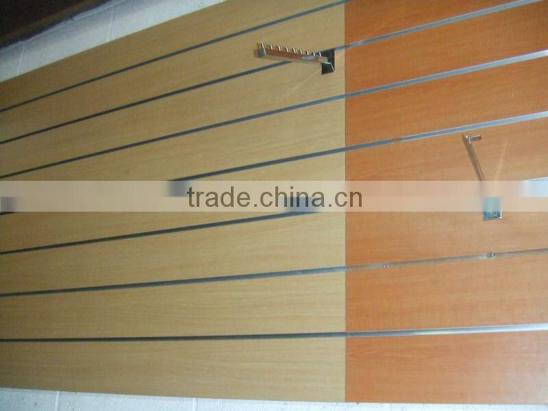 shengze wood & furniture produce good quality slot mdf for supermarket use