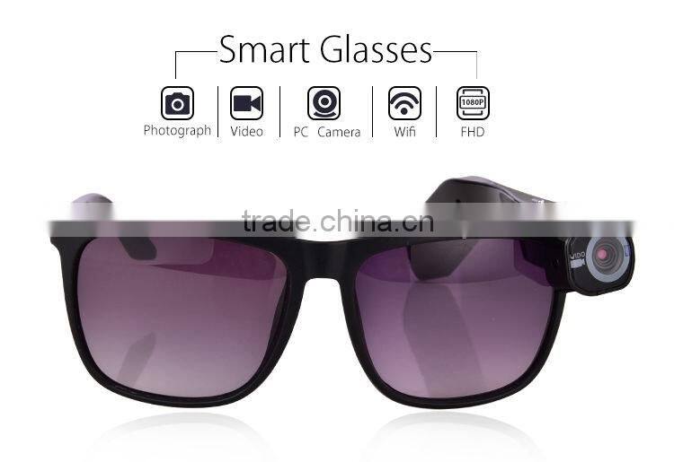 Smart Wearable Full HD Sunglasses Camera 1080P 30fps 720P 60fps Camera Glasses Wifi