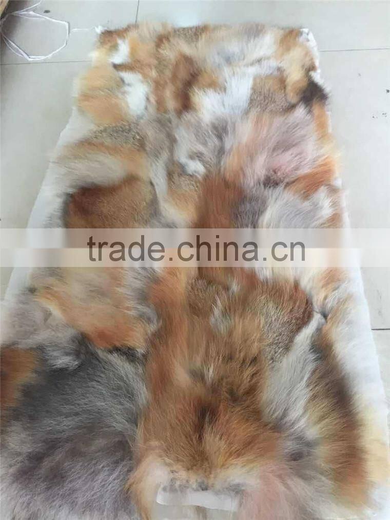 Red Fox Skin Natural Color Animal Fur Winter Cloth Fabric