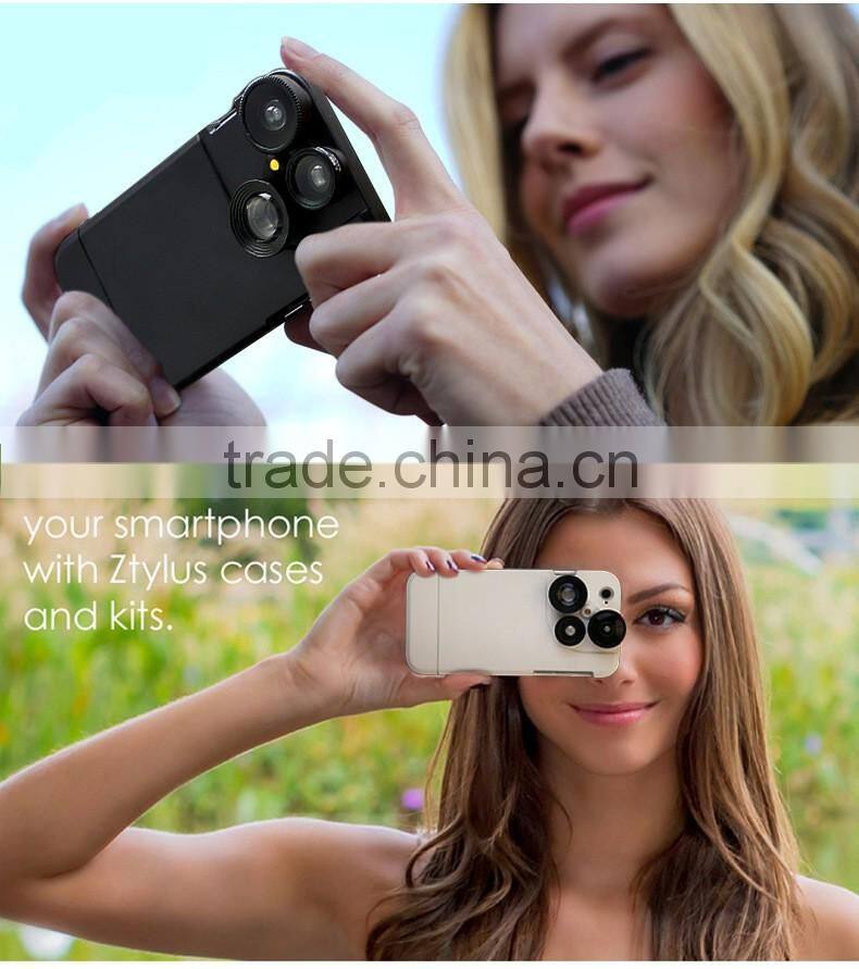 For iphone 6s/6s plus Case and 4 in 1 lens solution for cameras iZZi Slim white color