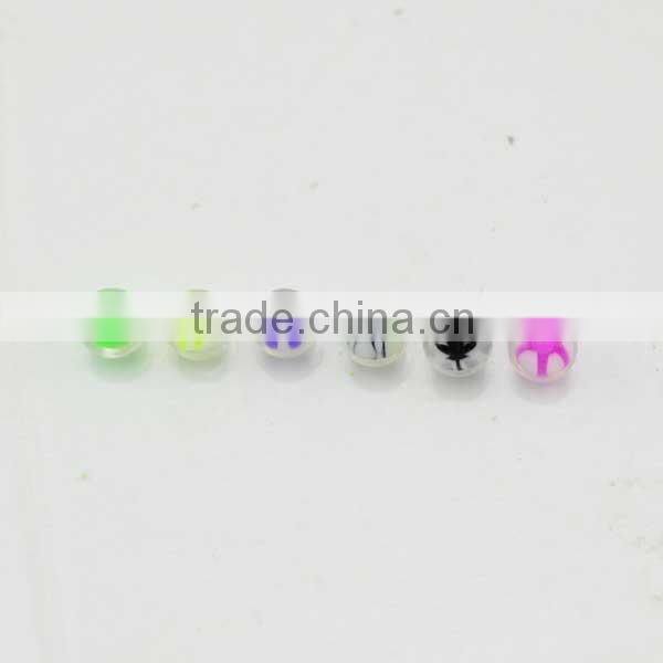 Wholesale Straight-Bar With Double Resin Balls Free Sample Tongue Rings