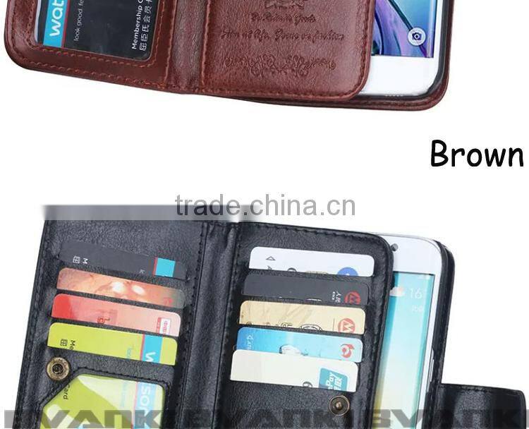 For Samsung Galaxy S6 S5 S4 S3 Flip PU Leather wallet Case mobile phone case for samsung galaxy s4 s5 s6