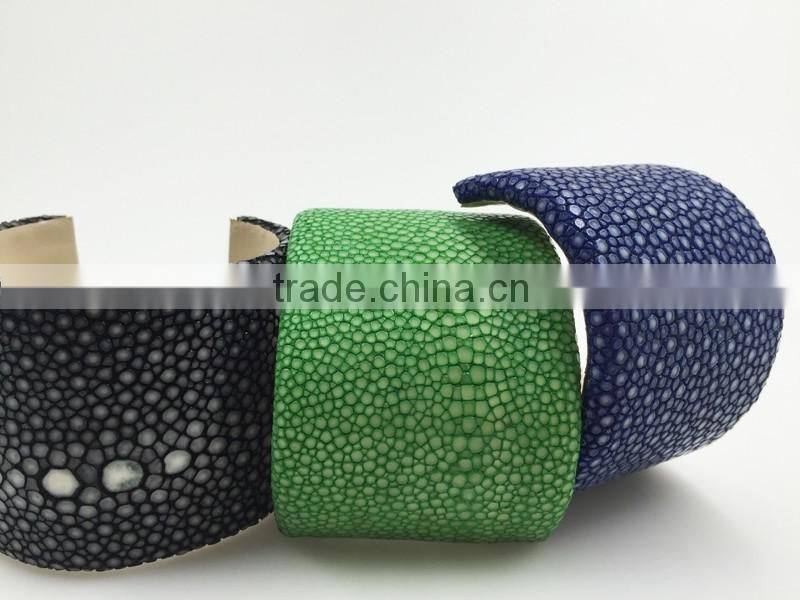 luxury high end quality Real Stingray cuff bangle bracelet cuff stingray bangle