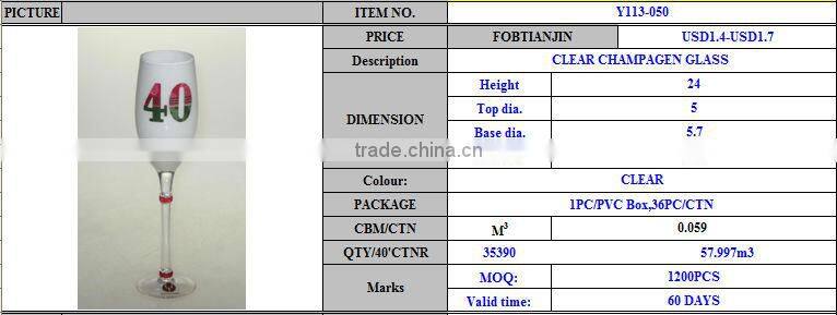 wholesale white colored wine glass