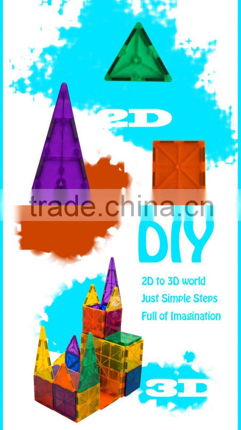 120pcs Intelligent Magnetic connecting blocks plastic magnetic building blocks toys