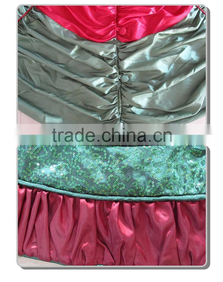 hot selling handmade wrinkle dance design Christmas tree skirts