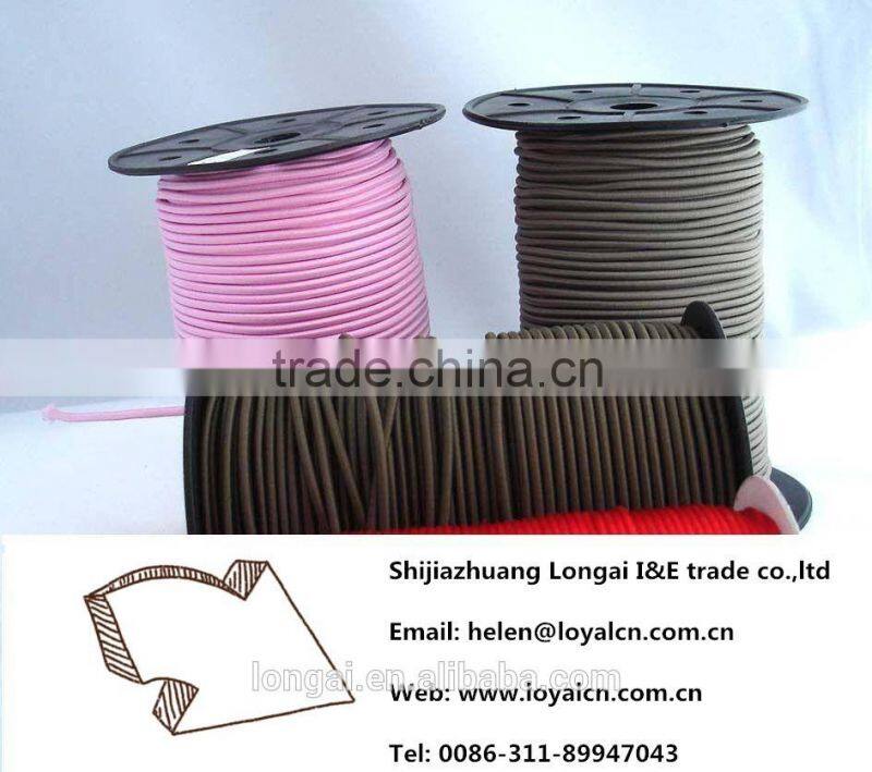 Top quality Eco-friendly round braided polyester elastic cord rope for sale