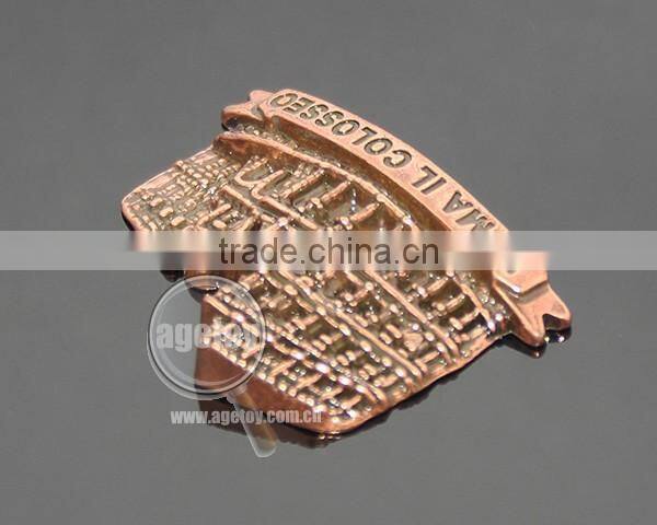 3D Italy The Roman Colosseum Souvenirs Fridge Magnet Rose Copper Roma Il Colosseo Metal Customization Magnet